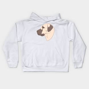 Anatolian Shepherd Dog - continuous line Kids Hoodie